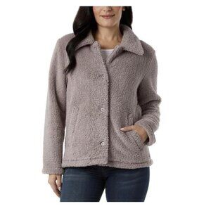 32 Degrees Heat Women's Cozy Fleece Button Front Jacket